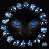 Bracelet Félin en Oeil de Tigre bleu