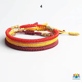 Bracelet tressé porte-bonheur tibétain - Lot de 3 - 9 couleurs disponibles