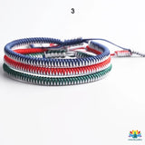 Bracelet tressé porte-bonheur tibétain - Lot de 3 - 9 couleurs disponibles