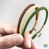 Bracelet tressé porte-bonheur tibétain - Lot de 3