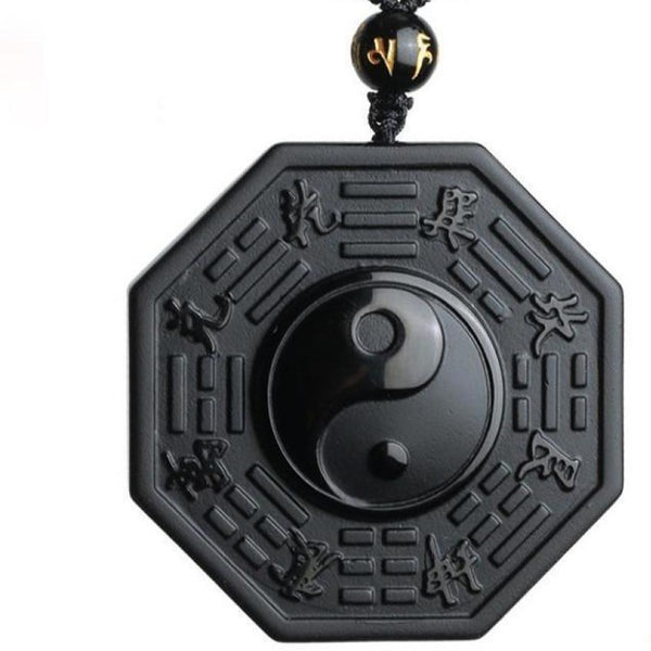 Collier de protection Yin Yang en Obsidienne