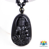 Pendentif Amulette Chinoise en Obsidienne