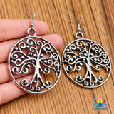 Boucles d’Oreilles Arbre de Vie Argent – Symbole Force & Équilibre