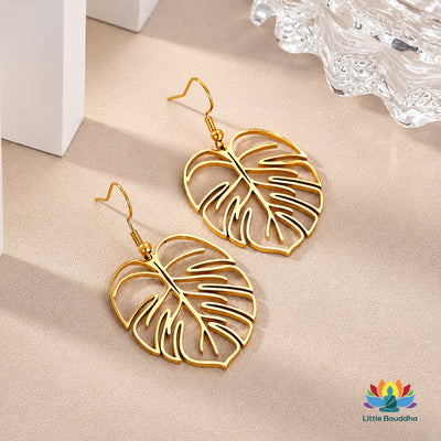 Boucles d’Oreilles Feuille XL – Style Bohème Chic & Élégance Naturelle