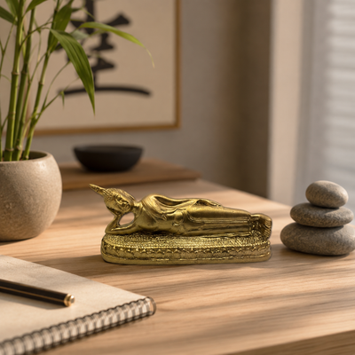 Petite statuette Bouddha Couché – Décoration Zen Thaïlande Miniature