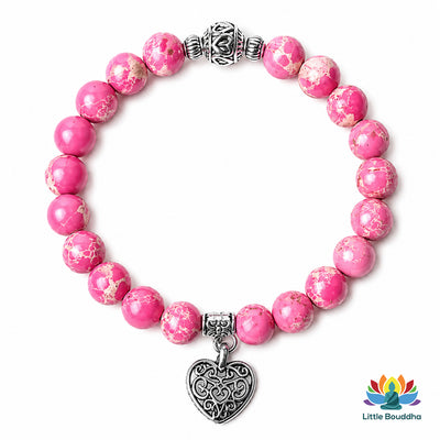 Bracelet Harmonie du Cœur – Pierre Empereur naturelle & Coeur symbolique