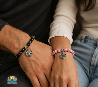 Bracelet Harmonie du Cœur – Pierre Empereur naturelle & Coeur symbolique