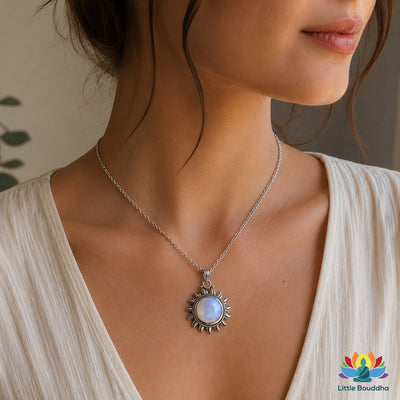 Collier Pierre de Lune Argent 925 – Emotion, Intuition, Sérénité & Féminité