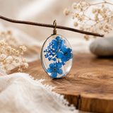 Collier Fleur Séchée Sous Verre – Bijou Naturel Bohème & Élégant