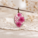 Collier Fleur Séchée Sous Verre – Bijou Naturel Bohème & Élégant