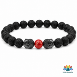 🧘‍♂️ Bracelet Bouddha Zen – Pierres de Lave & Pierre Naturelle