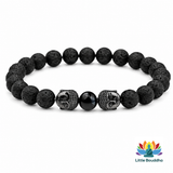🧘‍♂️ Bracelet Bouddha Zen – Pierres de Lave & Pierre Naturelle