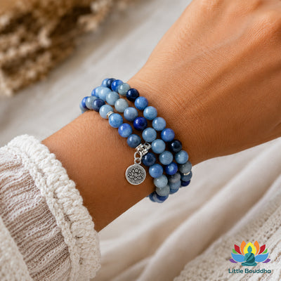 Mâlâ Sodalite 108 Perles – Expression, Apaisement & Confiance en soi