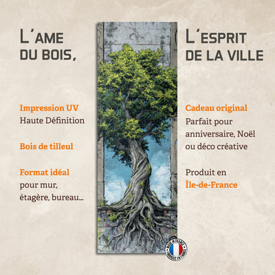 Plaque déco bois zen 