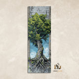 Plaque déco bois zen "Respiration de la terre"