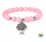 Bracelet Quartz Rose Arbre de Vie – Amour, Apaisement & Énergie du Cœur