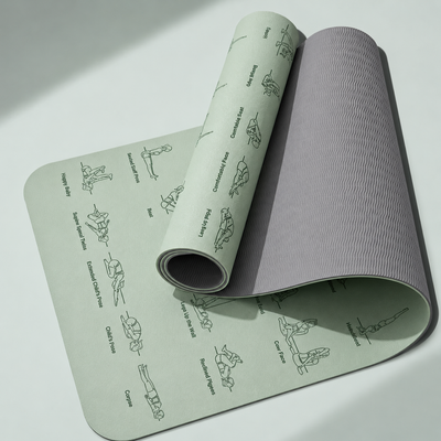 Tapis de Yoga Antidérapant Écologique TPE – Léger, Confort 6mm & Transport Facile