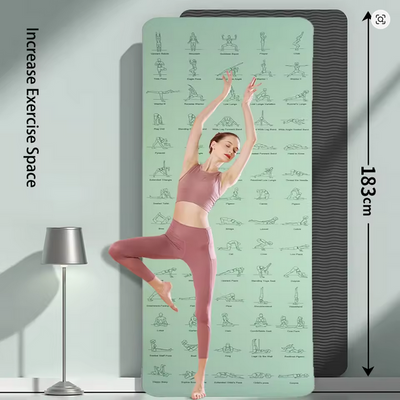 Tapis de Yoga Antidérapant Écologique TPE – Léger, Confort 6mm & Transport Facile