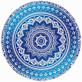 🧘‍♀️ Toile Mandala Ronde 150 cm – Version Couleurs Douces