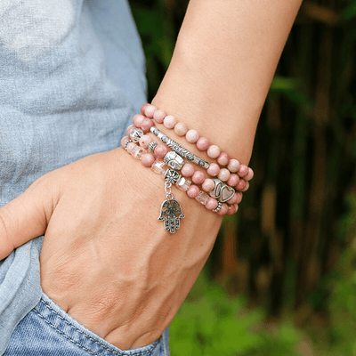 Mala rhodochrosite main de fatima