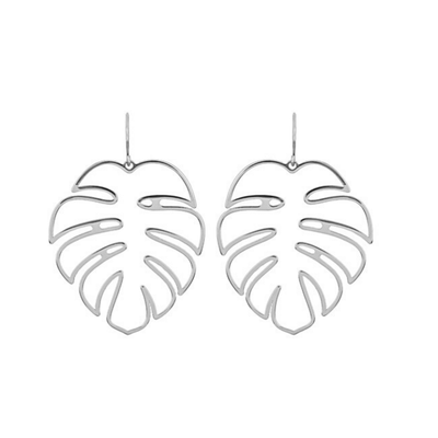 Boucles d'oreilles grand format motif Feuilles