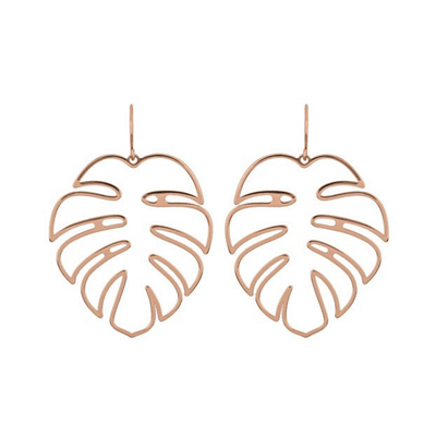 Boucles d'oreilles grand format motif Feuilles