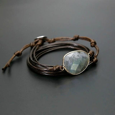 Bracelet wrap Océan Mystère en Labradorite