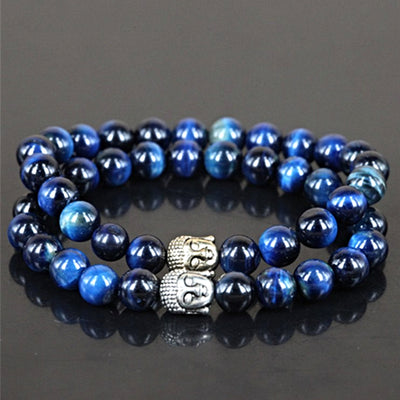 Bracelets Karma Bouddha en Oeil de faucon