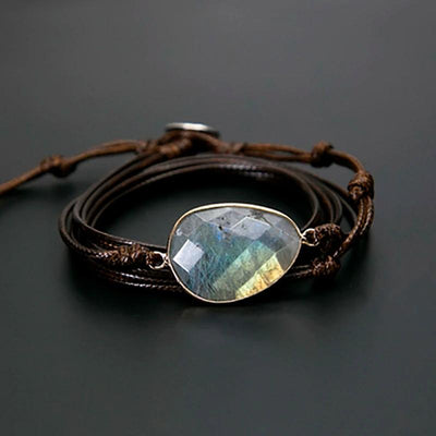 Bracelet wrap Océan Mystère en Labradorite