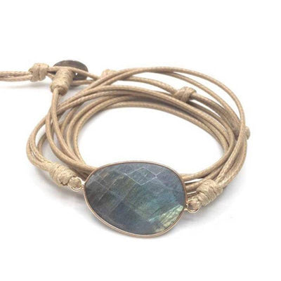 Bracelet wrap Océan Mystère en Labradorite