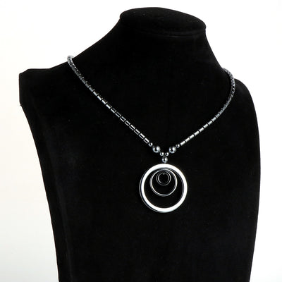 collier hématite cercles