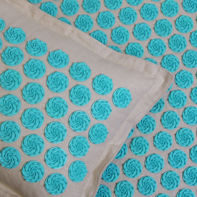 Tapis et coussin d'acupression " Fleurs de lotus"+ sac de rangement