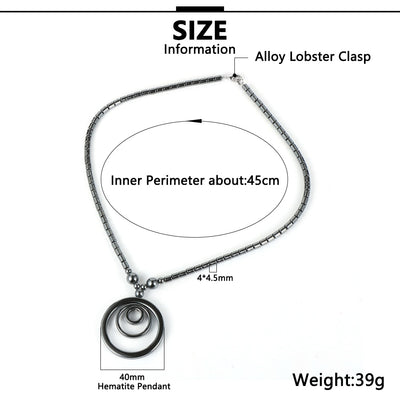 Collier hématite taille