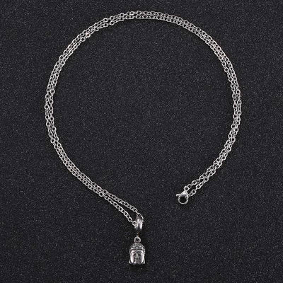 collier bouddha acier inoxydable