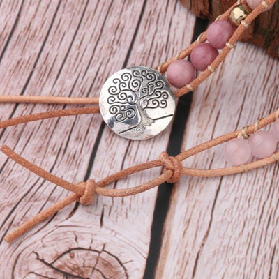 Bracelet "amour de soi" en quartz rose