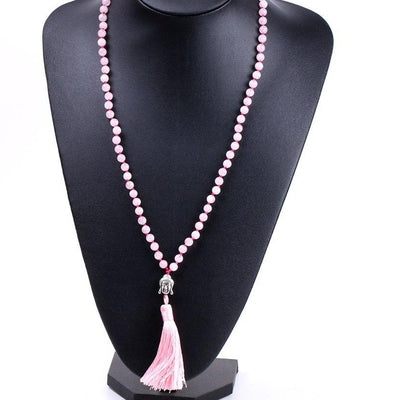 mâlâ 108 perles de quartz rose