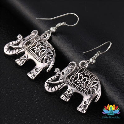 Boucles doreilles Éléphant dArgent