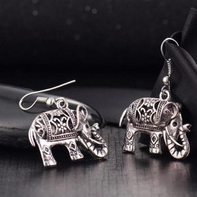 Boucles doreilles Éléphant dArgent