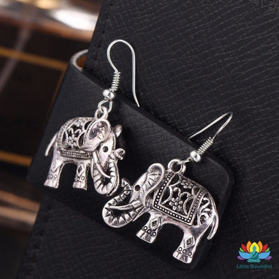 Boucles doreilles Éléphant dArgent