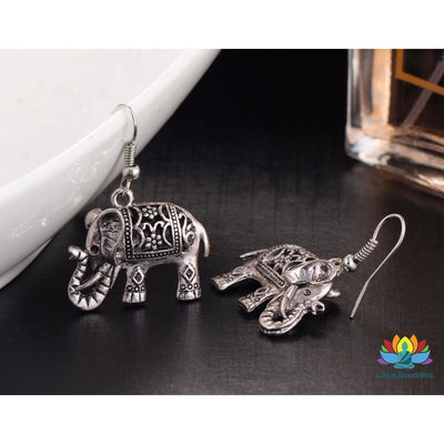 Boucles doreilles Éléphant dArgent