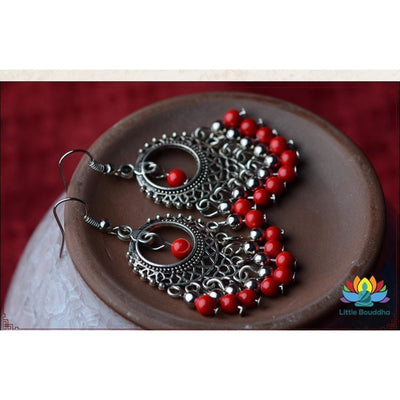 Boucles doreilles Perles du Tibet