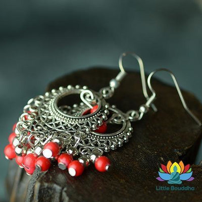 Boucles doreilles Perles du Tibet