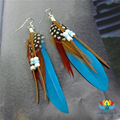 Boucles doreilles Plume