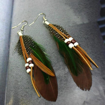Boucles doreilles Plume