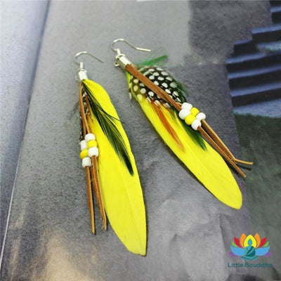 Boucles doreilles Plume