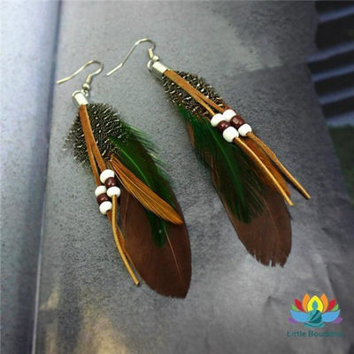 Boucles doreilles Plume