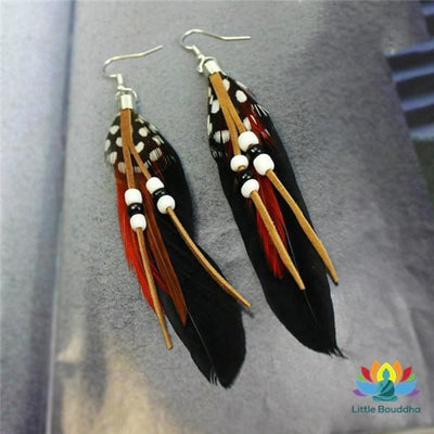 Boucles doreilles Plume