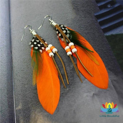 Boucles doreilles Plume