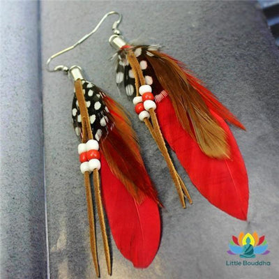 Boucles doreilles Plume