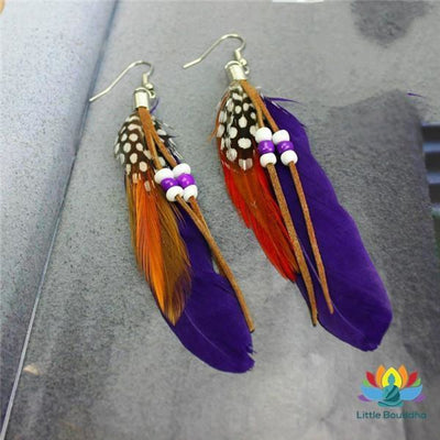 Boucles doreilles Plume